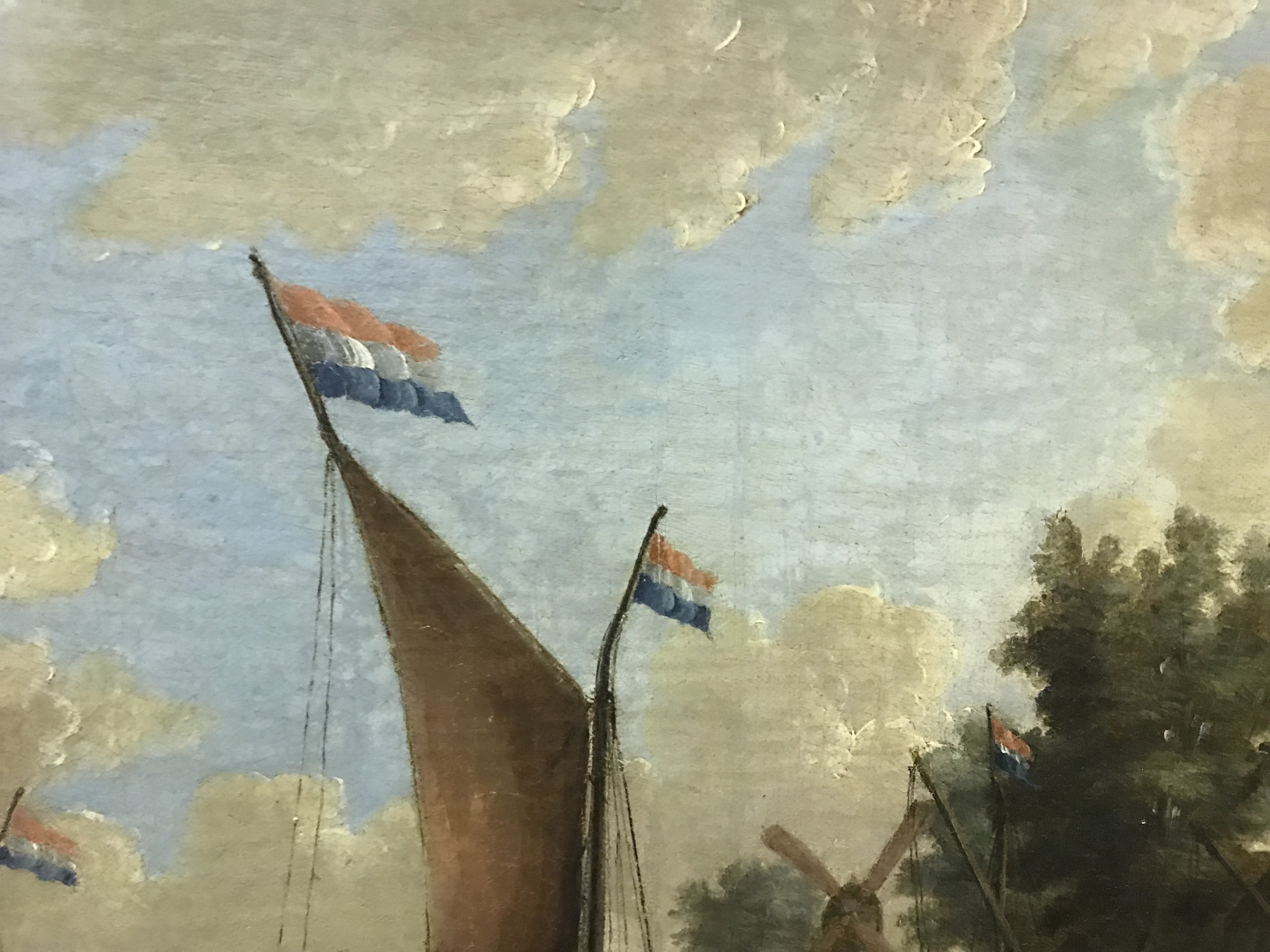 SCHOOL OF ABRAHAM STORCK "A river scene with boats and figures", study of Dutch sailing vessels on a - Image 16 of 37