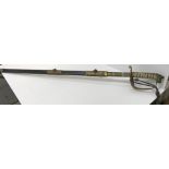 A Naval dress sword by Gieve Matthews Seagrove Ltd of Portsmouth, London and Devonport housed in a