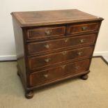 A walnut chest in the early 18th Century manner, t