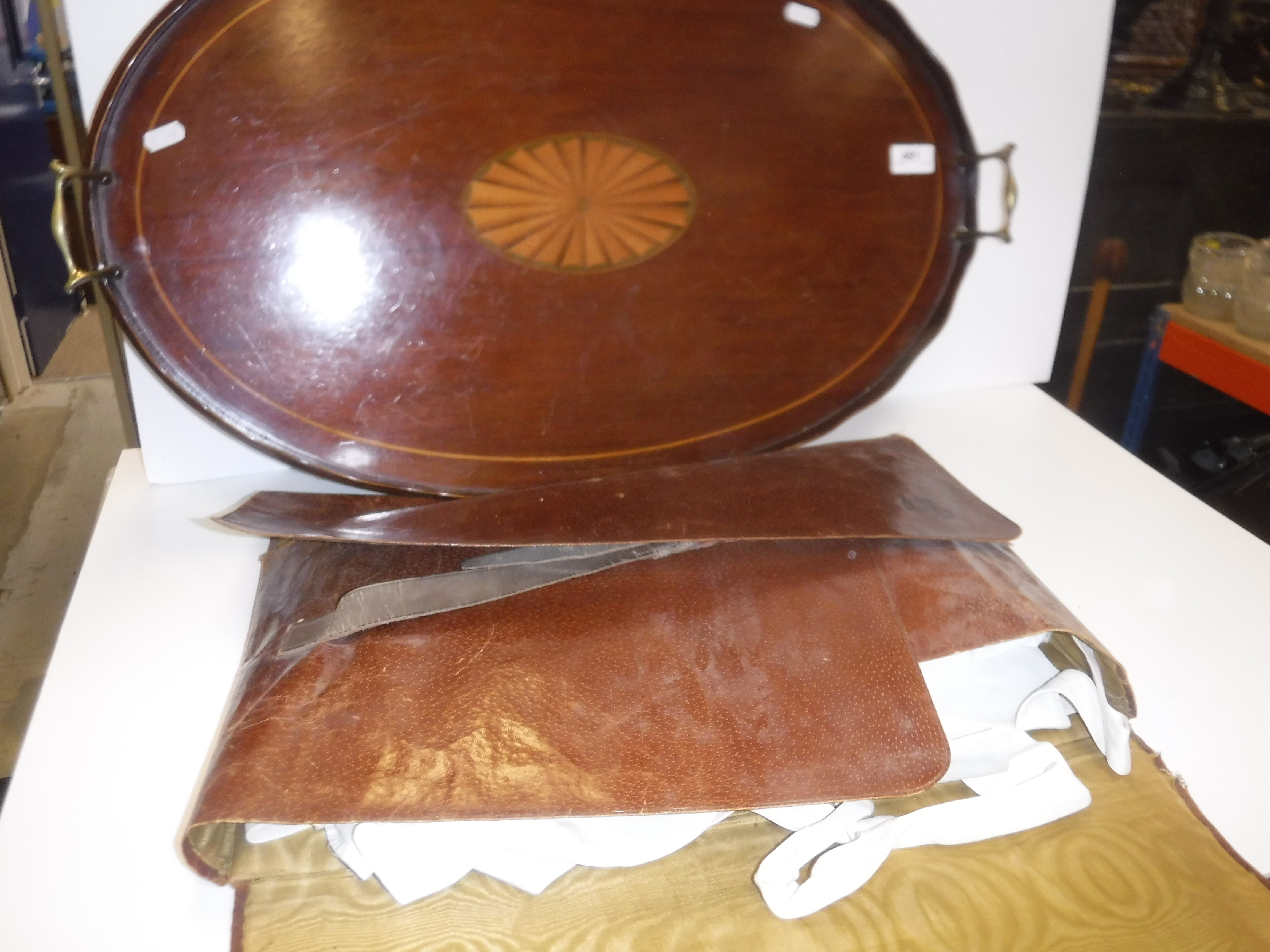 A mid 20th Century walnut cased drop dial wall clock, the eight day movement with silvered dial - Image 2 of 2