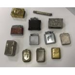 A collection of various small items to include a Ronson Viking cigarette lighter, a Colibri