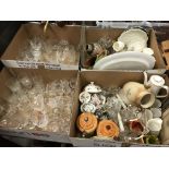 Four boxes of assorted sundry china etc, to includ