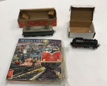 A collection of various 1960s Märklin railwayana including a 060 tank locomotive TM800 black with