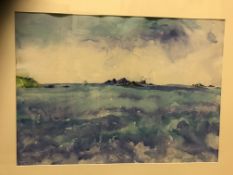 RONE SCOTT "From Treson - The Edge of the World", watercolour, signed and dated May 98 lower