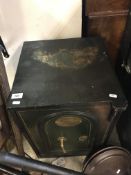 A late Victorian painted iron safe by T Withers & Son of West Bromwich