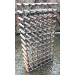 A mid 20th Century Wilbins Ltd of London 72 bottle wine rack