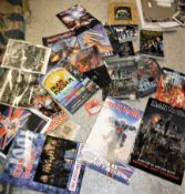 A large box containing a collection of various IRON MAIDEN ephemera including Iron Maiden magazines,