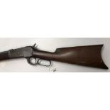 A Winchester model 1886 lever action sporting rifle with 26 inch round barrel 45-70 calibre (No.