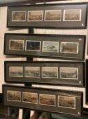 AFTER HENRY ALKEN "The First Steeplechase on Record Plates I-IV" 34.5cm x 42cm each and a framed and