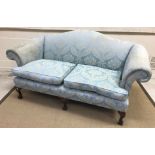 A modern Wesley Barrell scroll arm two seat sofa 180 cm wide x 90 cm deep x 95 cm high and two