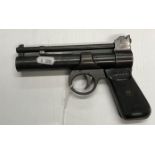 A Webley & Scott Ltd "The Webley Junior" .177 air pistol with hatched plastic grip No'd 873