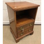 A Victorian upholstered prie a dieu chair on turned front legs to castors, together with a child's