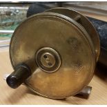 A Hardy brass Birmingham 4½" plate wind reel 10 cm