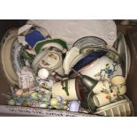 Five boxes of assorted china wares to include Minton's "Haddon Hall", Royal Doulton "Paisley",