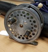 A Hardy "Super Silex" 4" spinning reel 10.5 cm