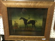 ENGLISH SCHOOL - a collection of four coloured prints of jockeys on horseback including "Captain