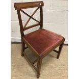 A set of six 19th Century mahogany bar-back dining chairs with drop-in seats on square supports