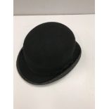 A black silk hunting top hat by Herbert Johnson of New Bond Street London, boxed, together with