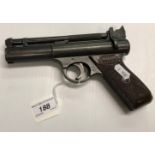 A Webley & Scott Ltd "The Webley Senior" .177 air pistol No'd 114 (half of one side of the