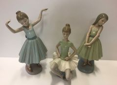 Three boxed Lladro figures of Ballerinas, tallest 26.5 cm highCondition ReportBoxes are in a