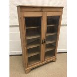 A pine three tier dumb waiter in the Victorian style, 92.5 cm wide x 38 cm deep x 95 cm high, a pine