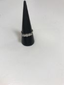 A ladies platinum claw set five stone diamond ring approx. 0.75 carat, Size P, 3g