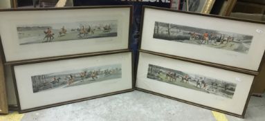 AFTER HARINGTON BIRD - a set of four coloured engravings "In a fix", "In the first flight", "Over