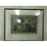 PAUL PRY "A Misconception" colour etching pub. 1829 by T. M. McLean, plate size 26.