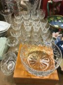 A collection of glassware to include Webb Corbett and other drinking glasses,