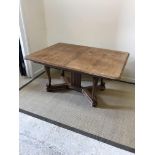 An early 20th Century Dutch walnut rectangular extending dining table,
