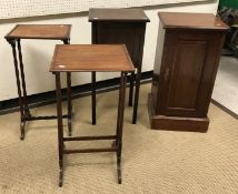 A Victorian mahogany pot cupboard with single fielded panelled door,