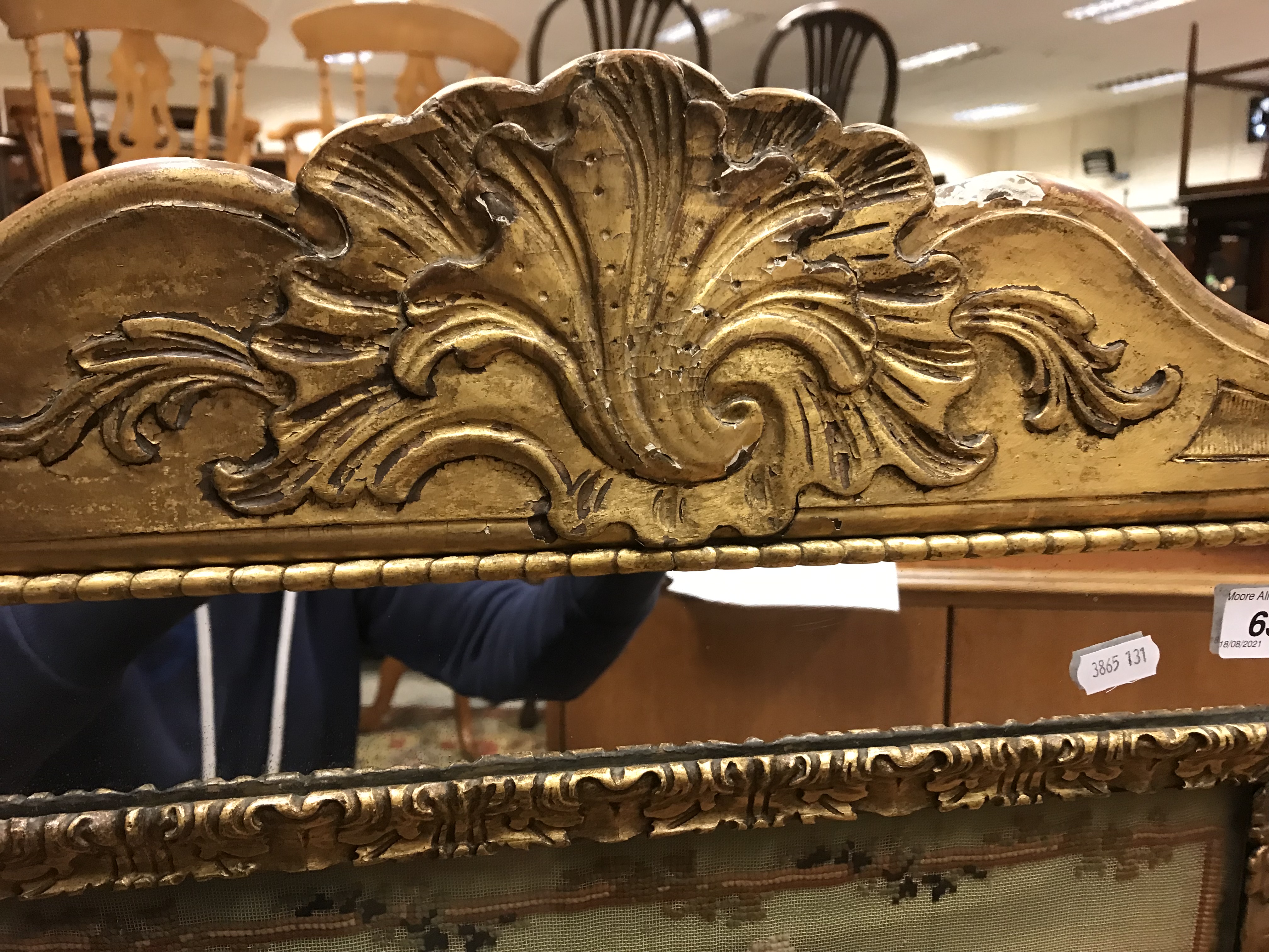An early 19th Century carved giltwood and gesso framed fire screen, - Image 3 of 34