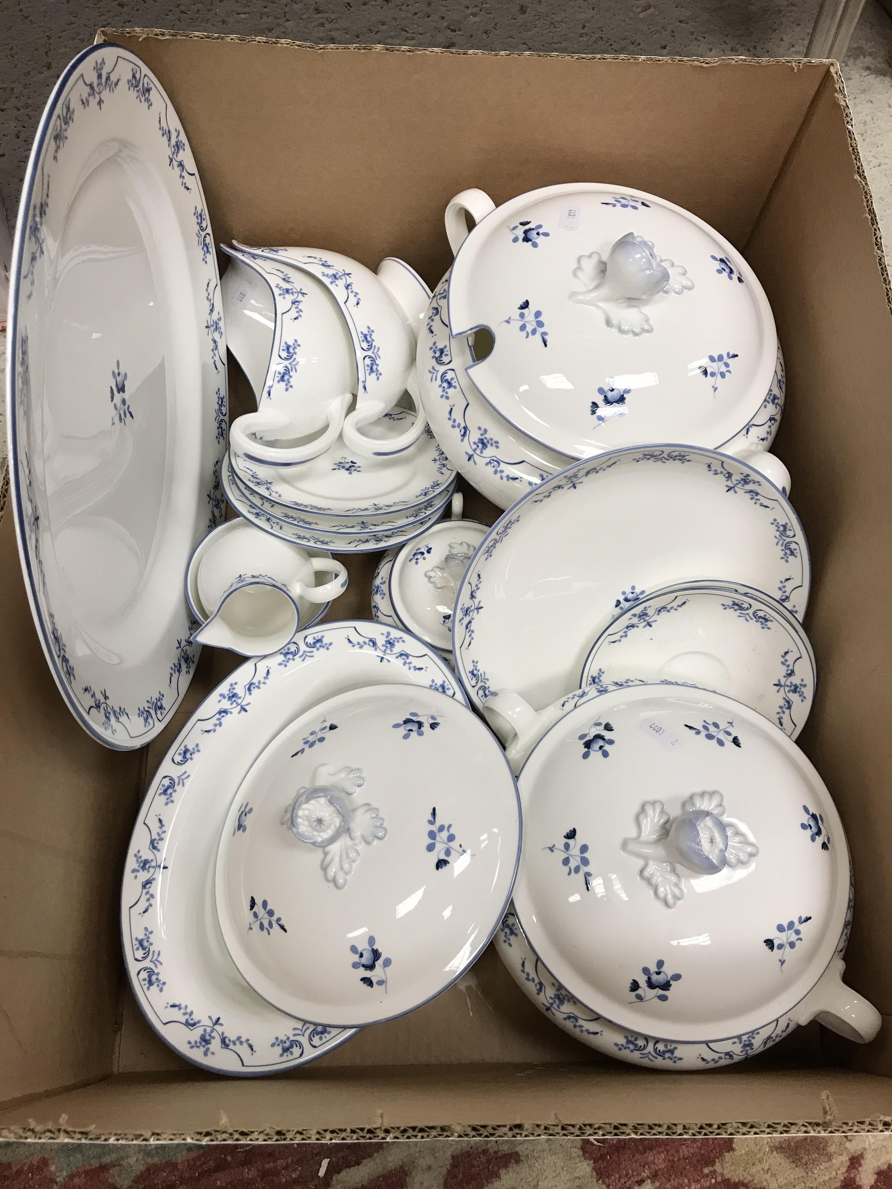 A Royal Worcester Petite Fleur blue smooth dinner service comprising eleven plates, - Image 2 of 2