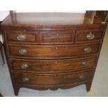 A 19th Century mahogany bow fronted chest,