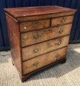 An oak chest in the early 18th Century manner,