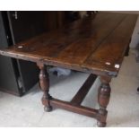 A 19th Century oak refectory style dining table,