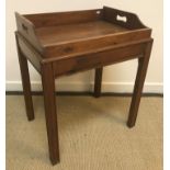 A 19th Century mahogany pedestal occasional table on tripod base, 59.