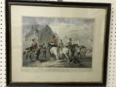 A collection of watercolours and engravings relating to the 12th Royal Lancers Regiment to include