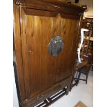 A Chinese cherrywood wedding cabinet,