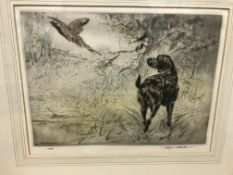 AFTER HENRY WILKINSON "Setters", study of two dogs flushing birds,