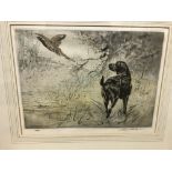 AFTER HENRY WILKINSON "Setters", study of two dogs flushing birds,