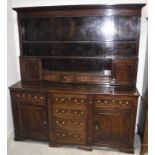 A George III oak dresser,