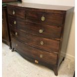 A 19th Century maohgany bow fronted chest,