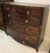 A 19th Century maohgany bow fronted chest,