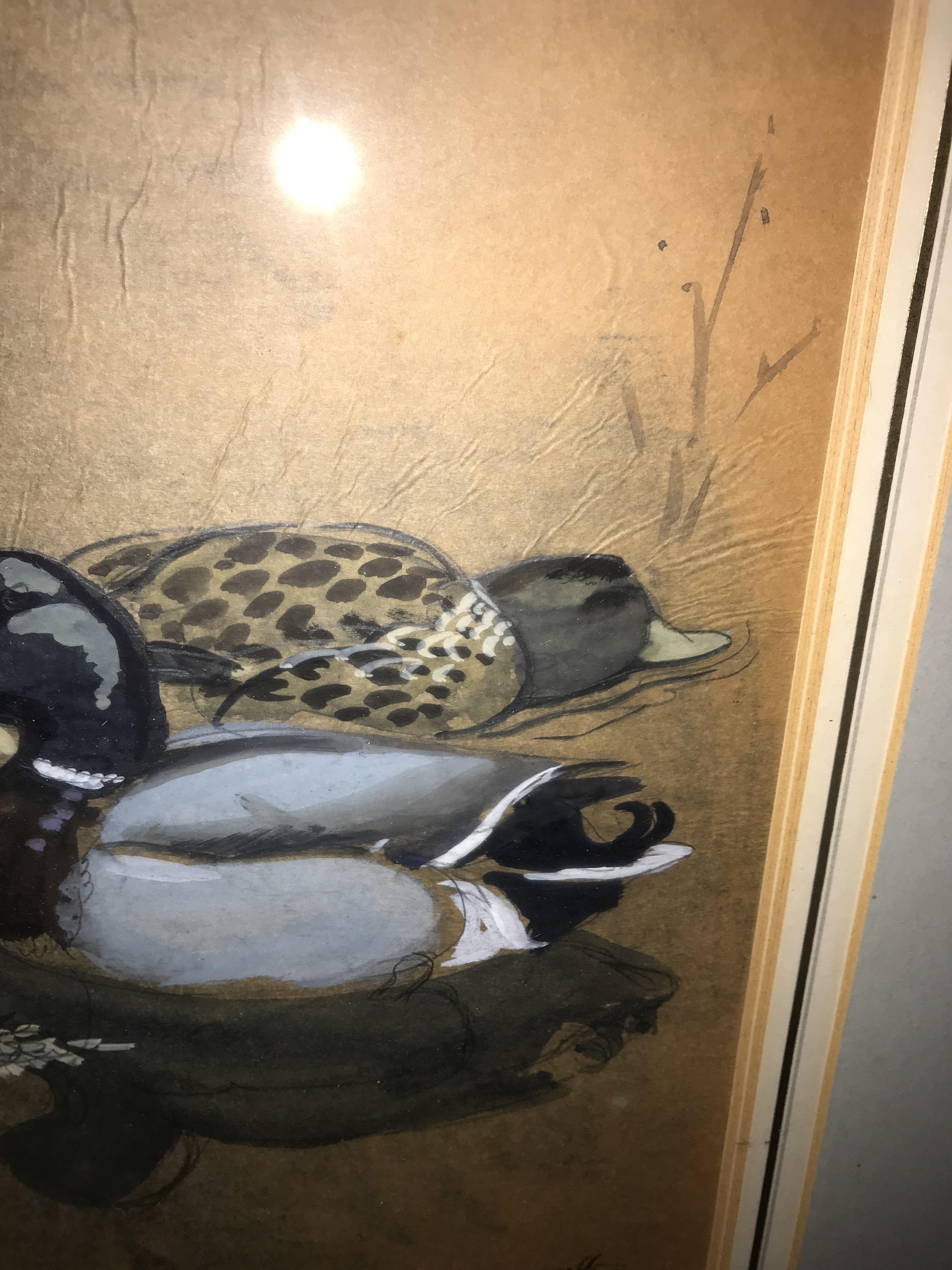 CHARLE FREDERICK TUNNICLIFFE "Mallards resting", watercolour heightened with white, - Image 23 of 31