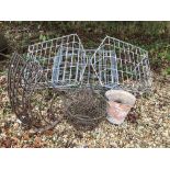 A vintage wrought iron hay rack,