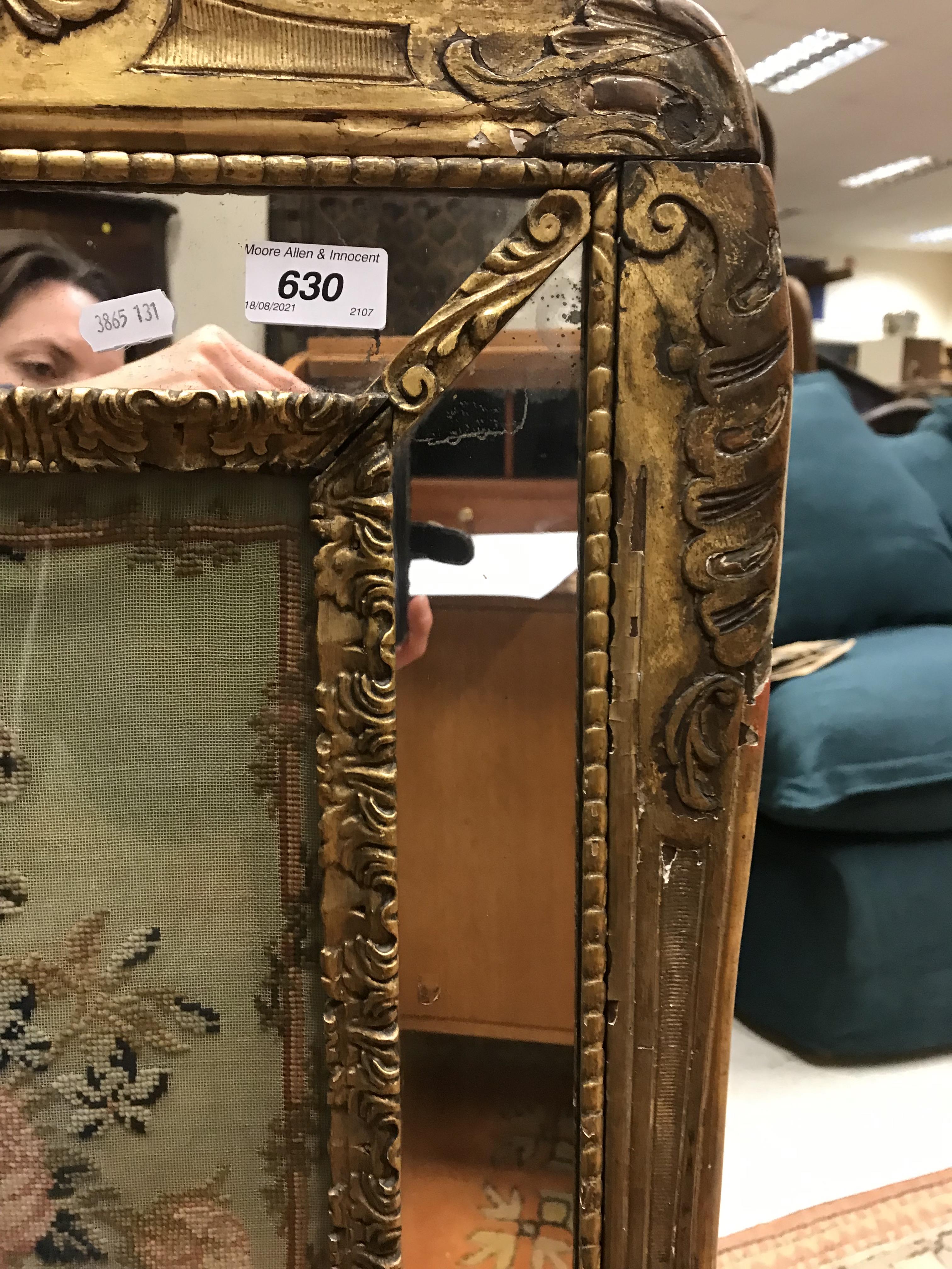 An early 19th Century carved giltwood and gesso framed fire screen, - Image 5 of 34