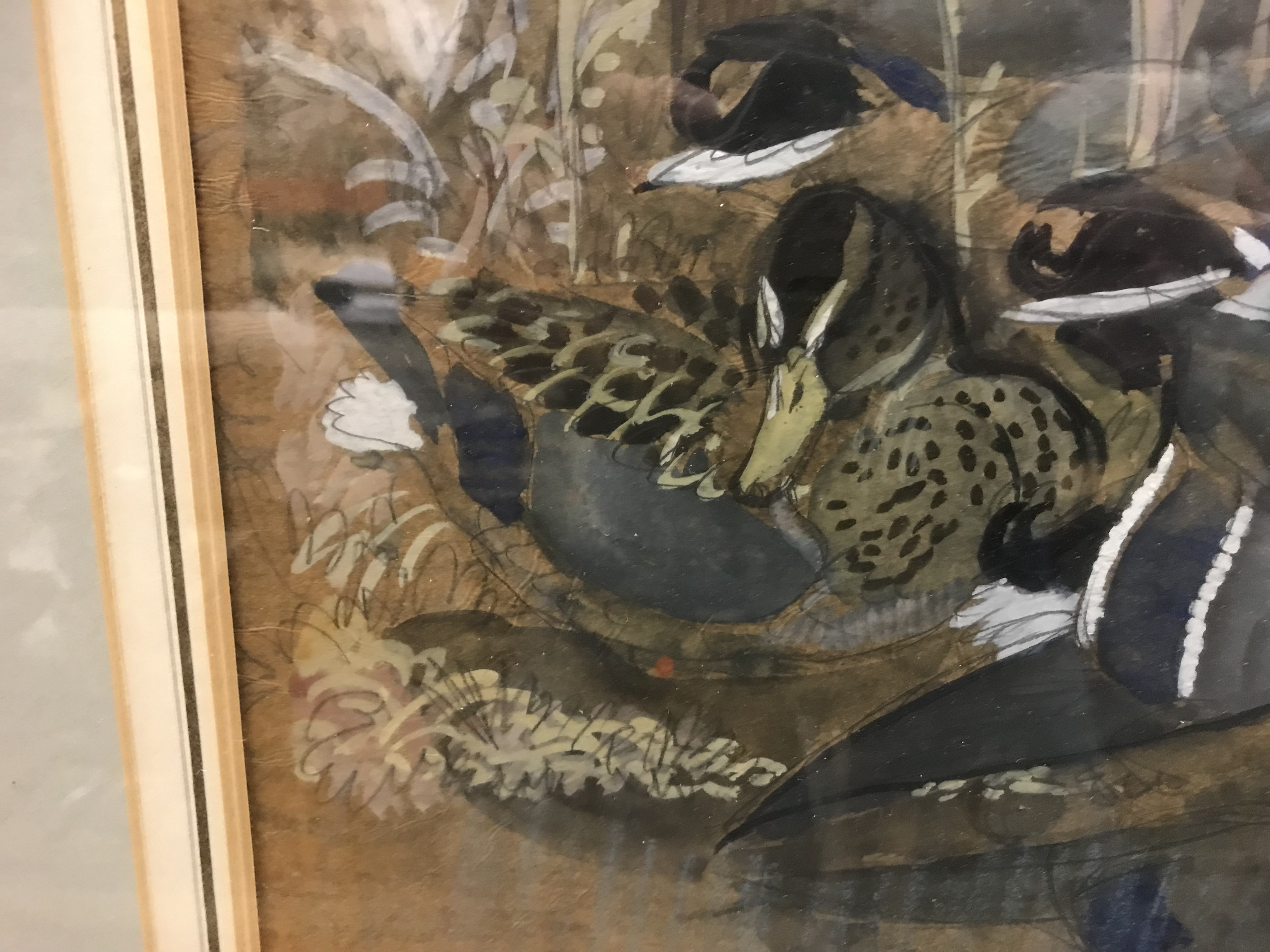 CHARLE FREDERICK TUNNICLIFFE "Mallards resting", watercolour heightened with white, - Image 12 of 31