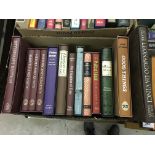 Three boxes of assorted Folio Society books to include ELIZABETH VON ARNIM "The Enchanted April",