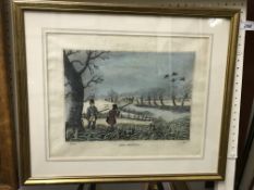 A collection of sporting related prints, engravings, etc, to include AFTER H ALKEN "Snipe shooting",